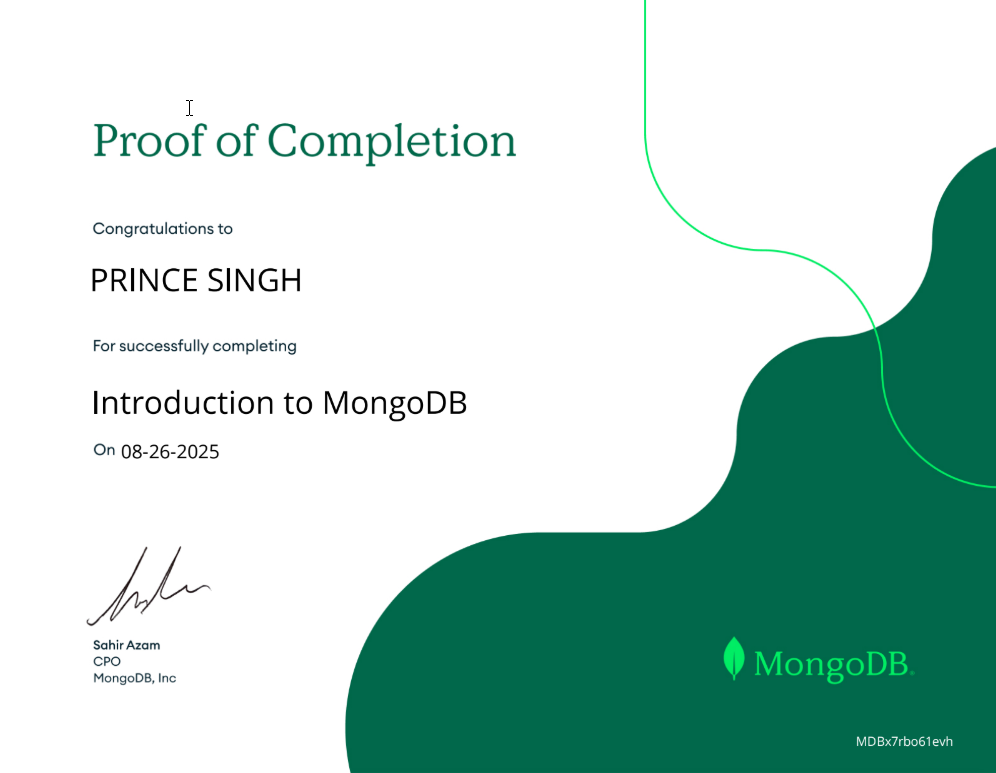 MongoDB certificate